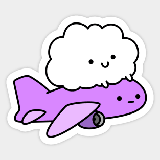 Cloudy Plane Ride Sticker